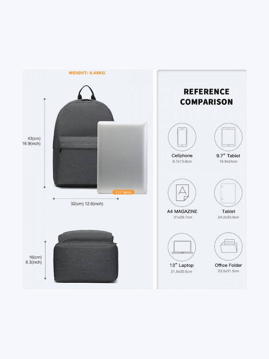 Miss Lulu Backpack Γκρι