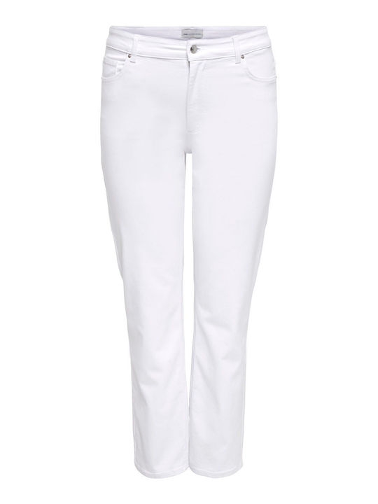 Damen Jeans Hosen in Gerade Bein Stil Weiß