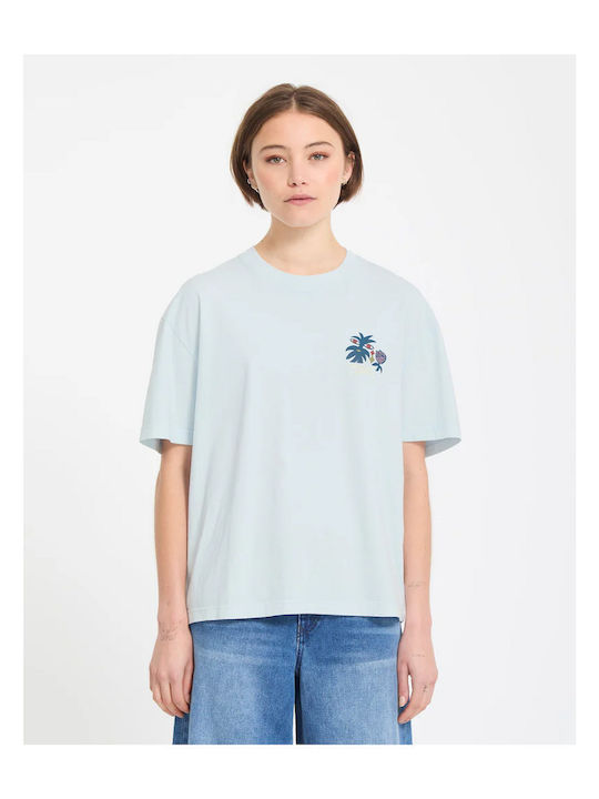 Γυναικείο Oversized T-shirt Light Blue Acid