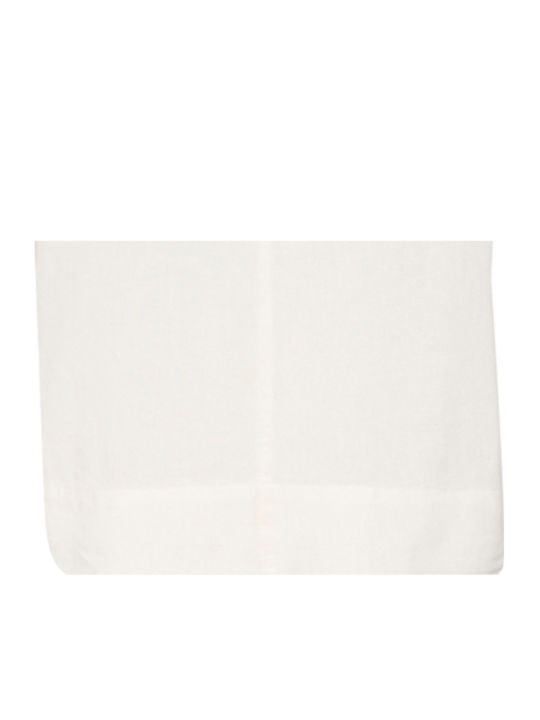 Damen Sommer Leinen Top Drapierung Ivory