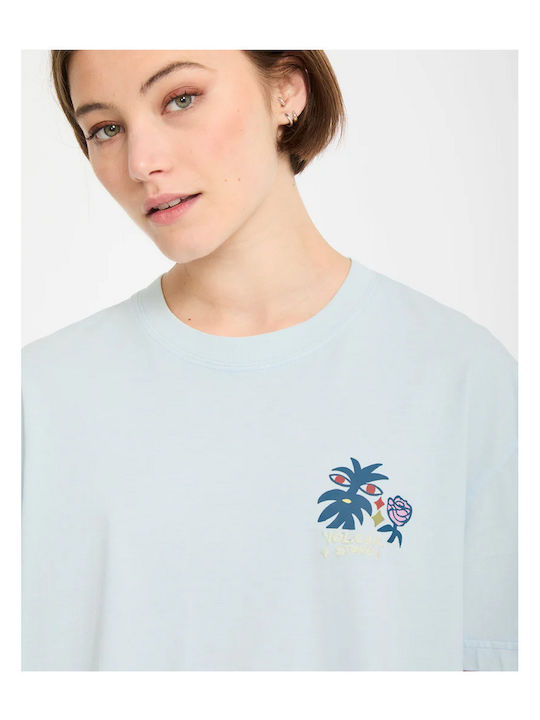 Γυναικείο Oversized T-shirt Light Blue Acid