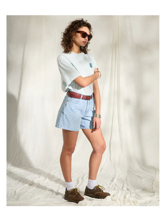 Γυναικείο Oversized T-shirt Light Blue Acid