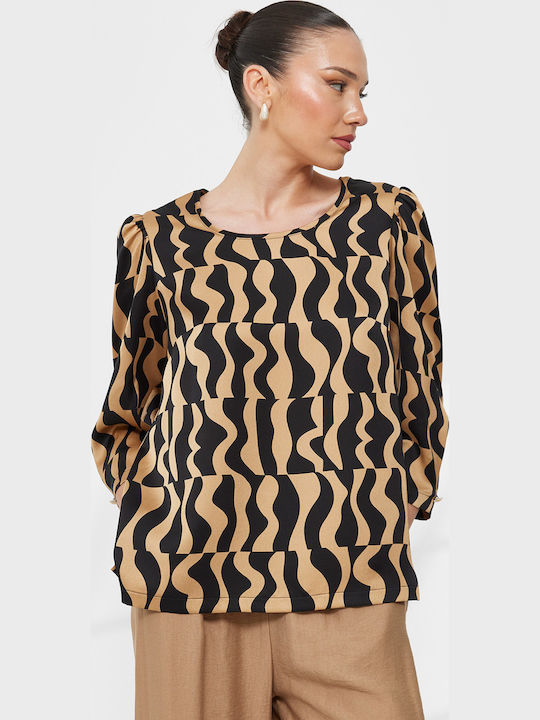 Bluza Damă Mânecă Lungă Maro