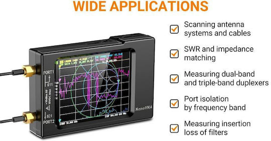 Antenna Analyzer Nanovna-H Vector Network 50kHz-900MHz MF HF VHF UHF