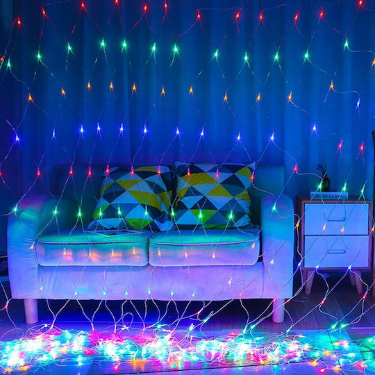 120 Λαμπάκια LED 1.5μ. x 150εκ. RGB τύπου Δίχτυ