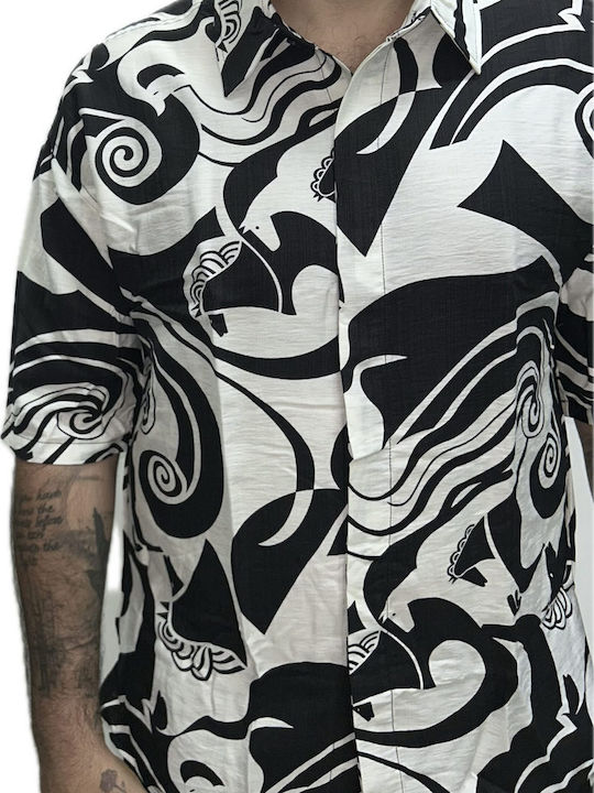 Shirt Κοντομάνικο Πουκάμισο σε Φαρδιά Γραμμή