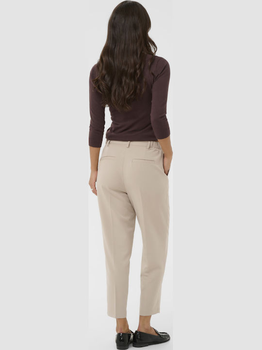 Damen Hochgebirge Stoff Capri Hose in Regulärer Passform Feder Grau