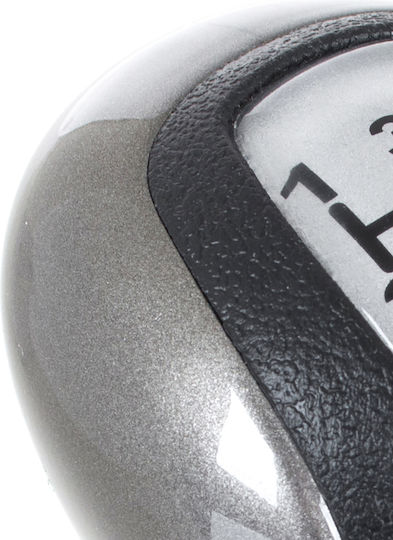 Honda Civic Viii 2005 Gray-black 5-speed Shift Knob Silver Cover
