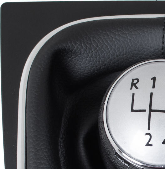 Vw Golf V 03-08 Silver + Black Gear Shift Knob Chrome Frame 5 Speed