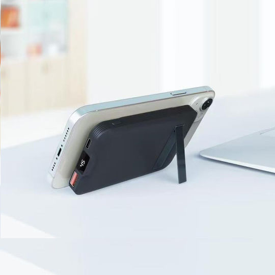 ET-W1P MagSafe Power Bank 10000mAh 15W with USB-A Port and USB-C Port Black