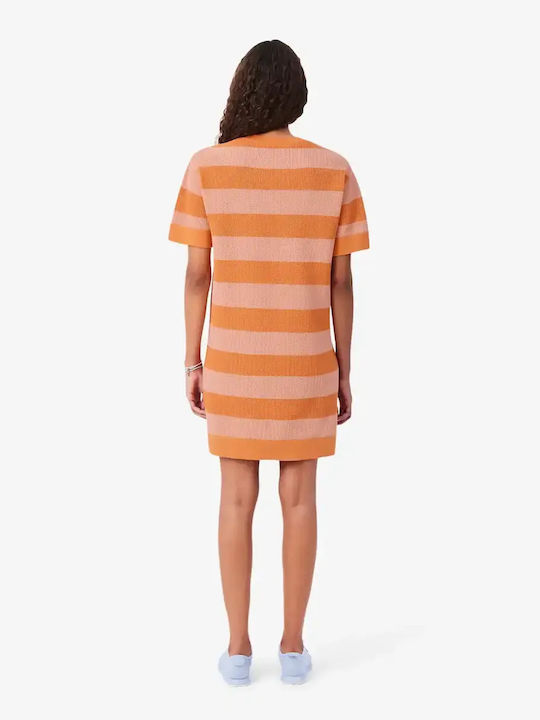 Mini T-shirt Φόρεμα Πλεκτό Πορτοκαλί