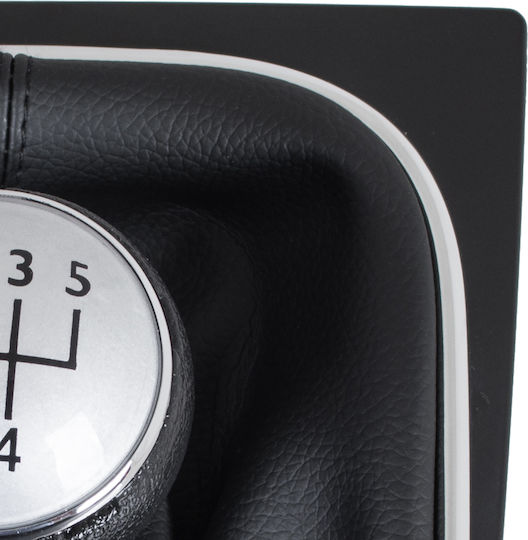 Vw Touran 09-12 Silver + Black Gear Shift Knob Chrome Frame 5 Speed
