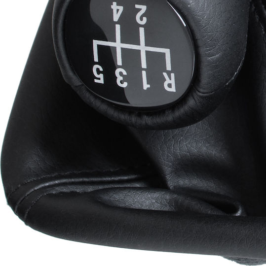 Bmw 5 E34 87-96 Gear Shift Knob Black Eco-leather + Black Boot Frame 5 Speeds