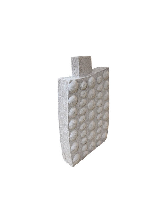 Espiel Decorative White Polyresin Vase 27x8xH45cm