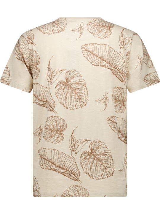 Short Sleeve Beige Blouse