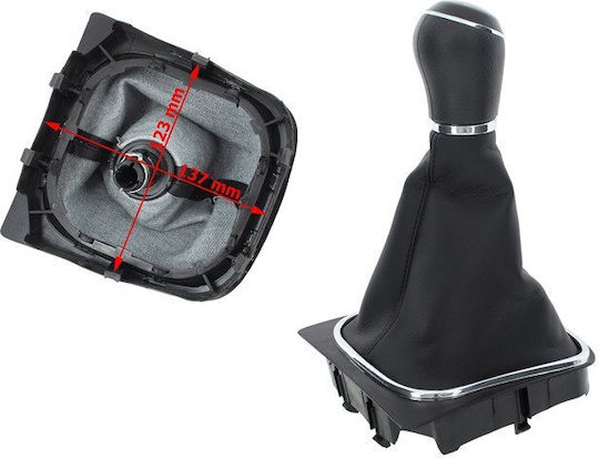 Vw Golf Vi 08-13 Black Gear Shift Knob + 6-speed Gaiter