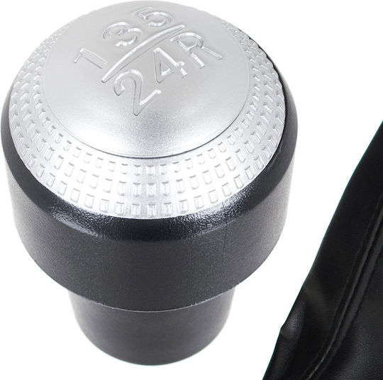 Hyundai Tucson I 04-10 Silver Gear Shift Knob + Black Gaiters Frame 5 Speeds