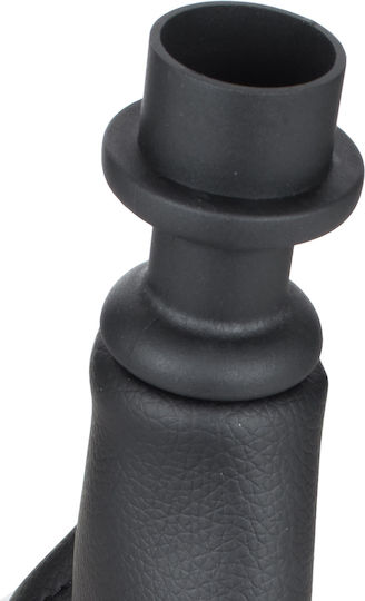 Renault Clio Iii 05-12 Gear Shift Knob Black Eco Leather + Silver + Black Gaiter Silver Frame 6 Speed