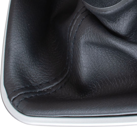 Seat Altea 2004 Black-beige Gear Shift Knob + Gaiter Chrome Frame 6 Speeds