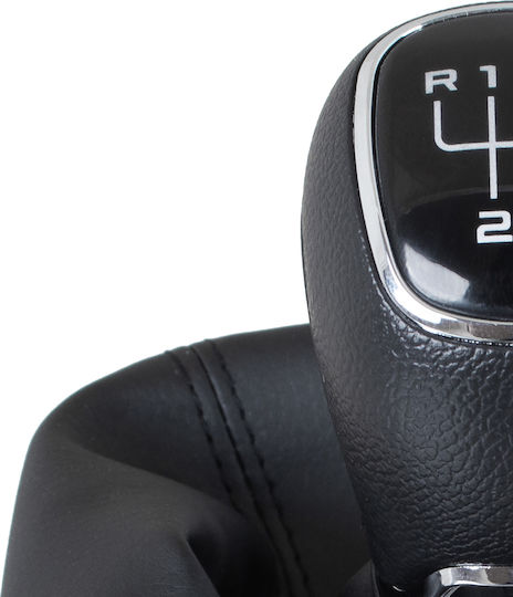 Skoda Octavia Ii 07-14 Black Gear Shift Knob Abs + Boot Frame 5 Speeds