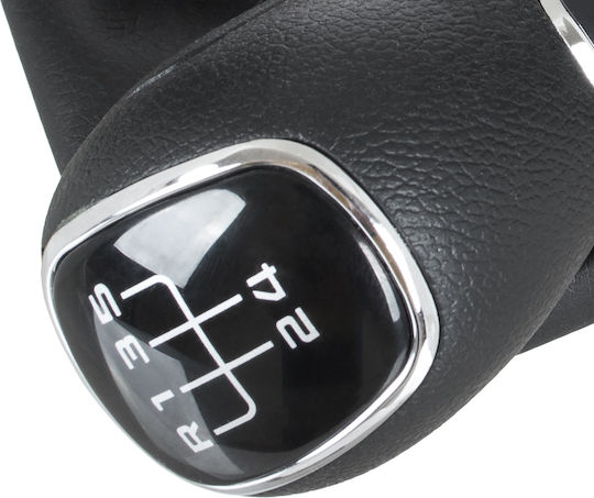 Skoda Octavia Ii 07-14 Gear Shift Knob + Gaiter Frame Eco Leather 5 Speed