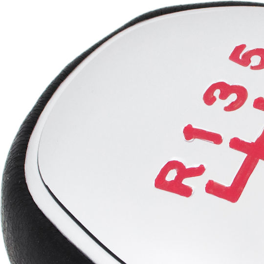 Ford Focus Ii Iii Car Shift Knob Black Synthetic Leather Silver Red Design 6 Speeds