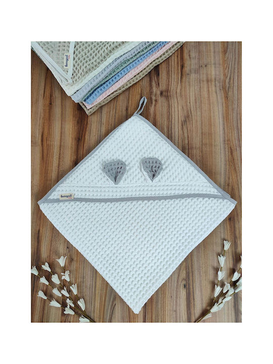 SteweHome Baby Blanket Nursery Swaddling Cotton White 100x90cm