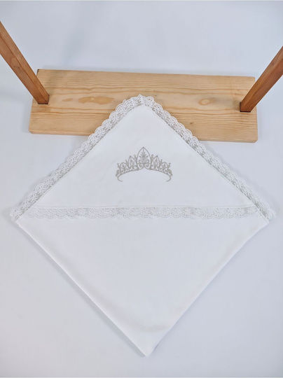 SteweHome Nursery Swaddling Cotton Ecru Blanket 90x90cm
