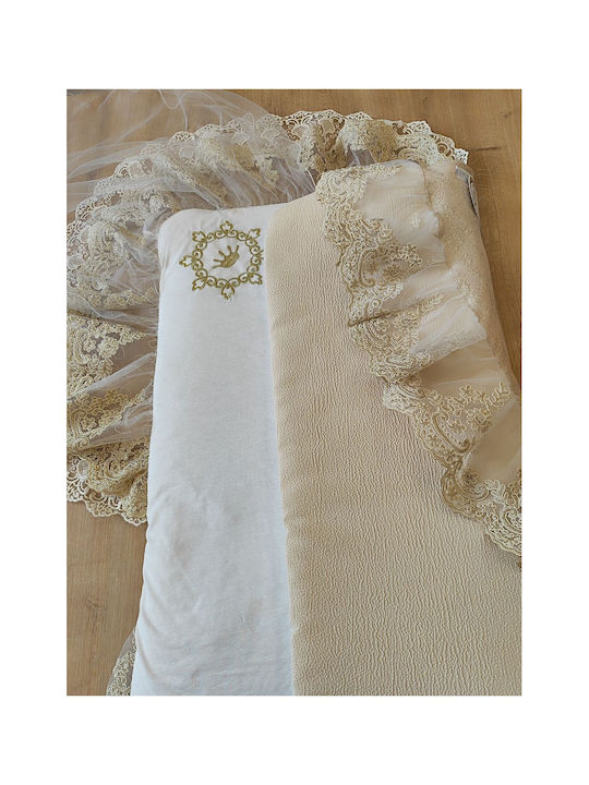 SteweHome Nursery Swaddling Cotton Brown Blanket 100x100cm