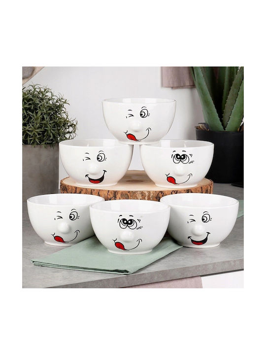 Siaki Collection Μπωλ Σερβιρίσματος Στρογγυλό Κεραμικό Λευκό με Διάμετρο 13.5εκ. 6τμχ Siaki Collection Μπωλ Σερβιρίσματος Στρογγυλό Κεραμικό Λευκό με Διάμετρο 13.5εκ. 6τμχ