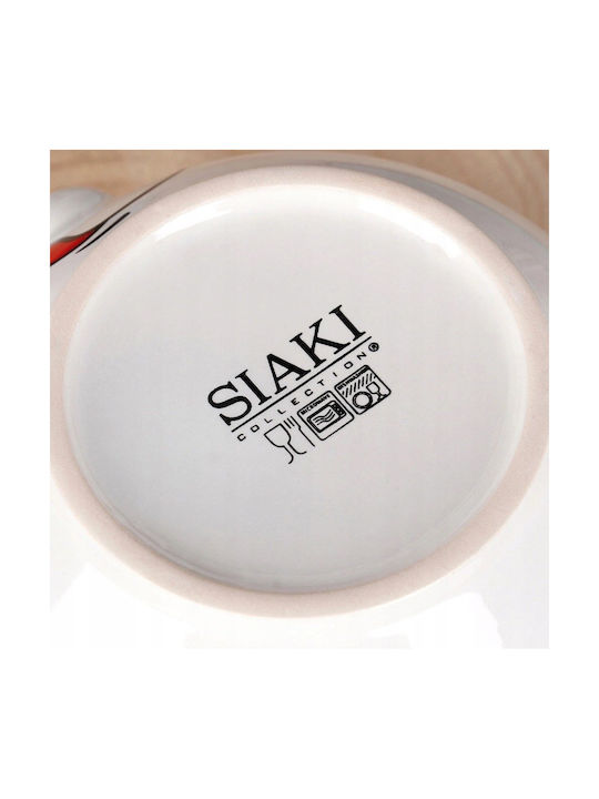 Siaki Collection Μπωλ Σερβιρίσματος Στρογγυλό Κεραμικό Λευκό με Διάμετρο 13.5εκ. 6τμχ