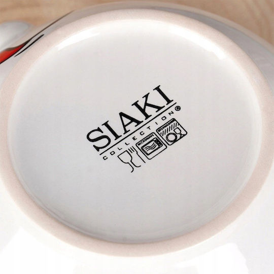 Siaki Collection Round White Ceramic Serving Bowls Diameter 13.5cm 6 Pieces