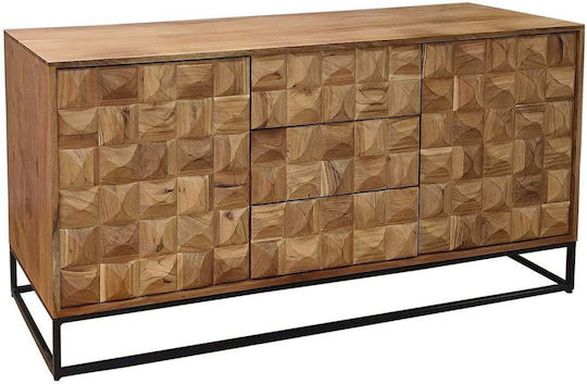 Μπουφές Santory από Μασίφ Ξύλο & Μέταλλο Μαύρο 145x40x75cm Μπουφές Santory από Μασίφ Ξύλο & Μέταλλο Μαύρο 145x40x75cm
