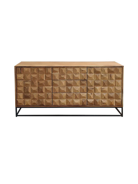 Буфет Santory от Масивно Дърво и Метал EA732 Черен 145x40x75cm