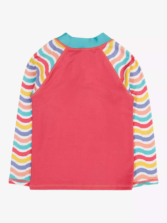 Frugi Kids Swimwear Rashguard With Long Sleeve Light Blue