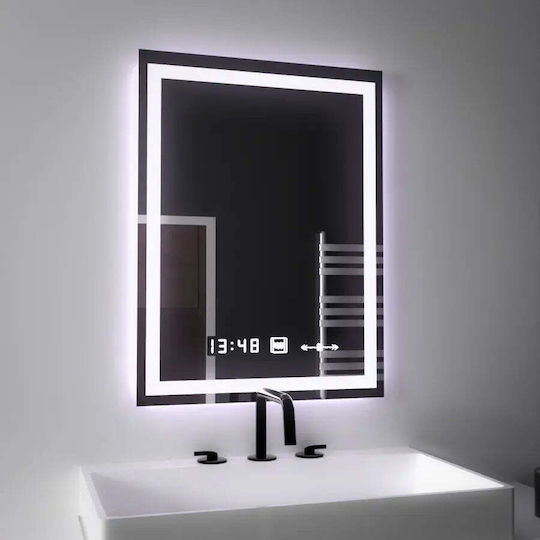 Alista Home Ορθογώνιος Καθρέπτης Μπάνιου Led Αφής 45x60cm