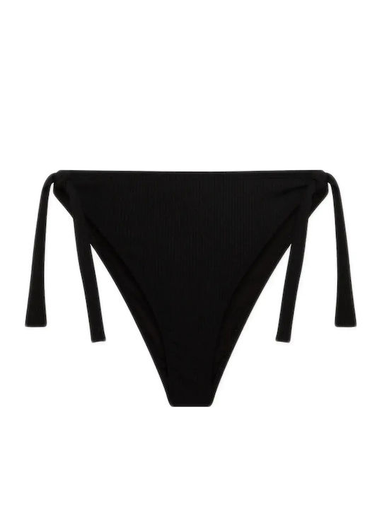 Rio Bikini Slip with Laces Black