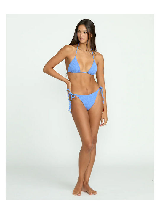 Coco Bikinihosen Slip mit Schnürung Hellblau Acid