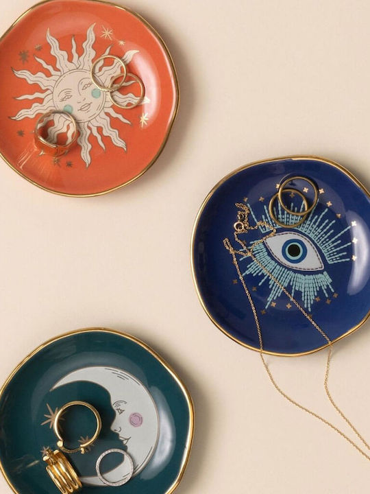 Designworks Celestial Πιάτο Ρηχό Κεραμικό Πορτοκαλί με Διάμετρο 10cm