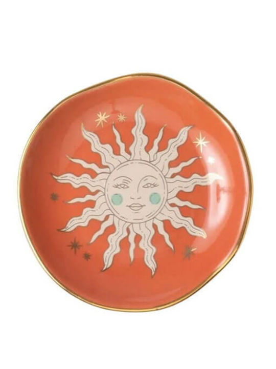 Designworks Celestial Πιάτο Ρηχό Κεραμικό Πορτοκαλί με Διάμετρο 10cm