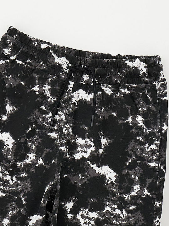 Kids Fabric Shorts/Bermuda Short Knitted Trousers White-Black