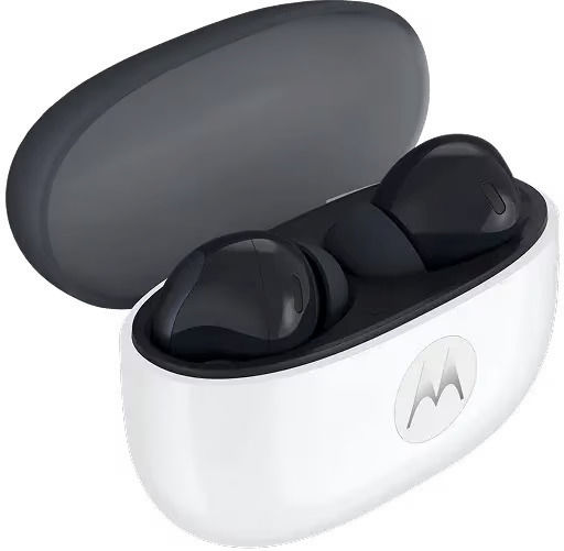 Motorola Moto Buds 2 Bluetooth Handsfree Ακουστικά με Αντοχή στον Ιδρώτα και Θήκη Φόρτισης PANTONE Carbon