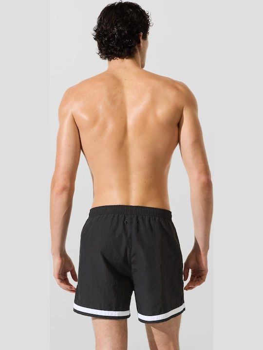 Karl Lagerfeld Costum De Baie Bărbați Pantaloni Scurți Negru/Alb
