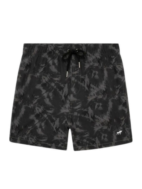 Herren-Bademode Bermuda Schwarz Tie-Dye mit Mustern