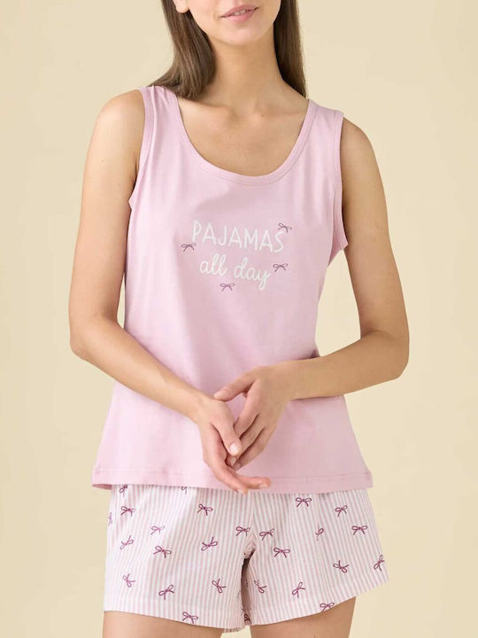 Noidinotte Лятна Дамска Памучна Пижама Комплект Fragrant Lilac