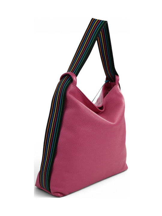 Leather Women's Backpack Fuchsia