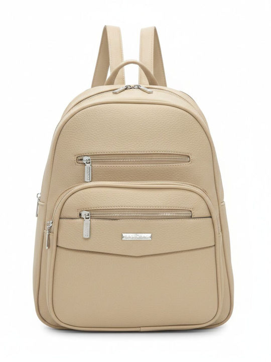 Women's Beige Backpack Bag HX-11256-APRICOT