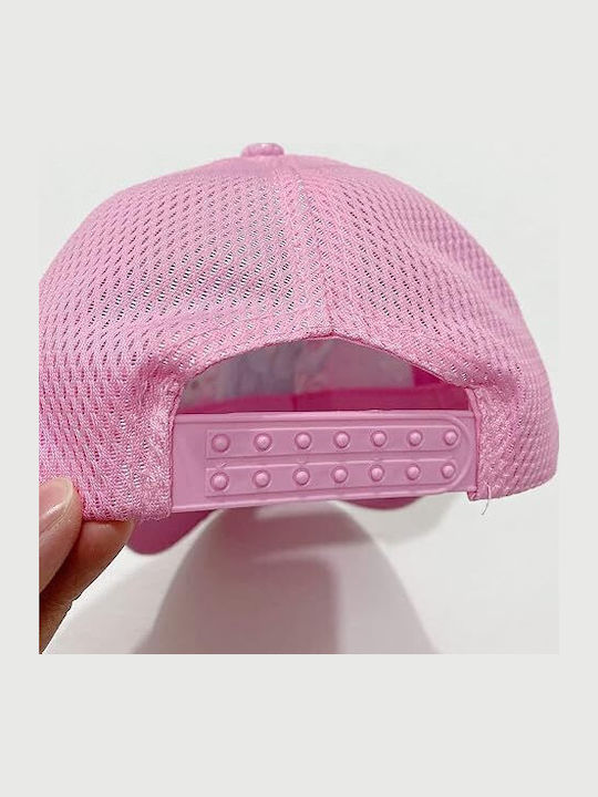 Elegant Kids' Jockey Fabric Pink Hat