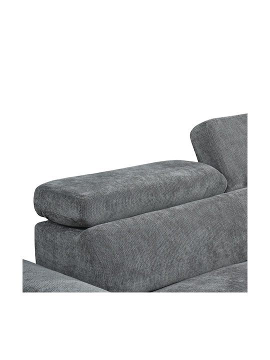 Dreamora Ecksofa Schlafsofa mit Rechteckecke & Stauraum Anthrazit 270x167x82cm