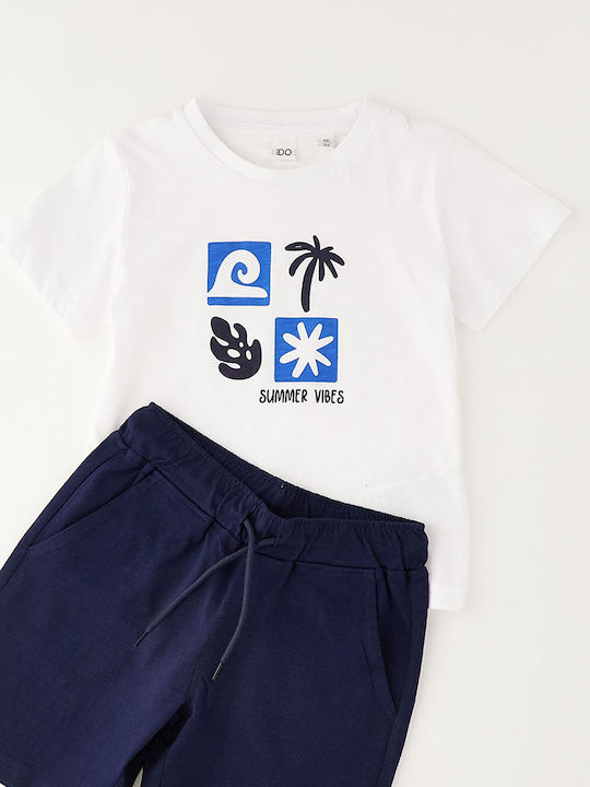 Kids Clothing Set with Shorts Summer 2 Pieces Optical White